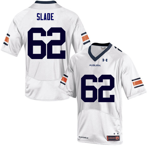 Auburn Tigers Men's Chad Slade #62 White Under Armour Stitched College NCAA Authentic Football Jersey UAY8774BB